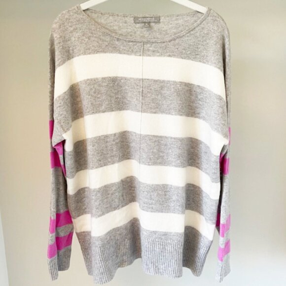 Neiman Marcus Cashmere Collection Striped Tunic Sweater, NWOT, Size XL - Picture 2 of 7